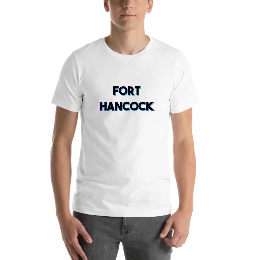 L Tri Color Fort Hancock Short Sleeve Cotton T-Shirt By Undefined Gifts