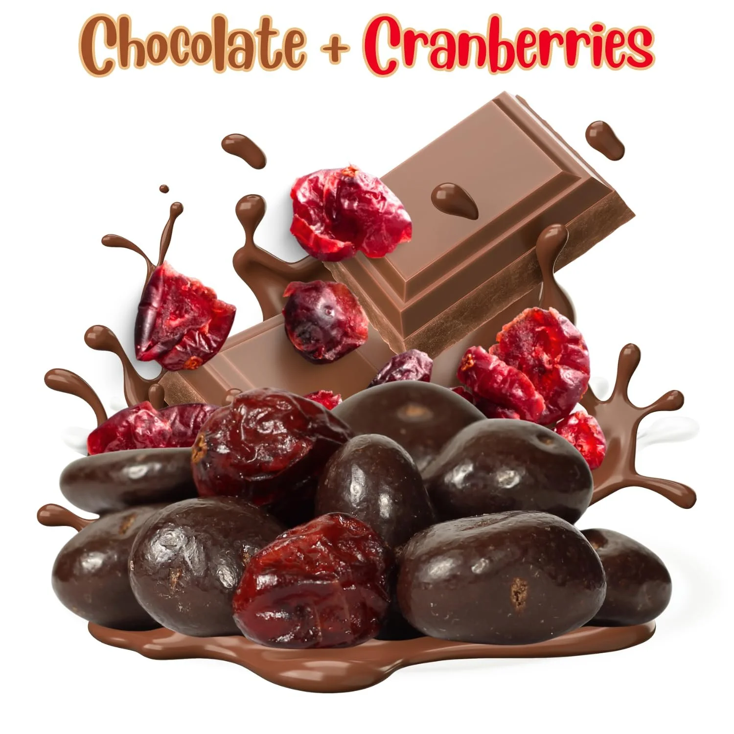 Dark Chocolate Covered Cranberries by Its Delish, 3 LBS Jumbo Container  Gourmet Dark Chocolate Cranberries, Healthy Snacks Chocolate Fruit  USA Made, Vegan, Kosher