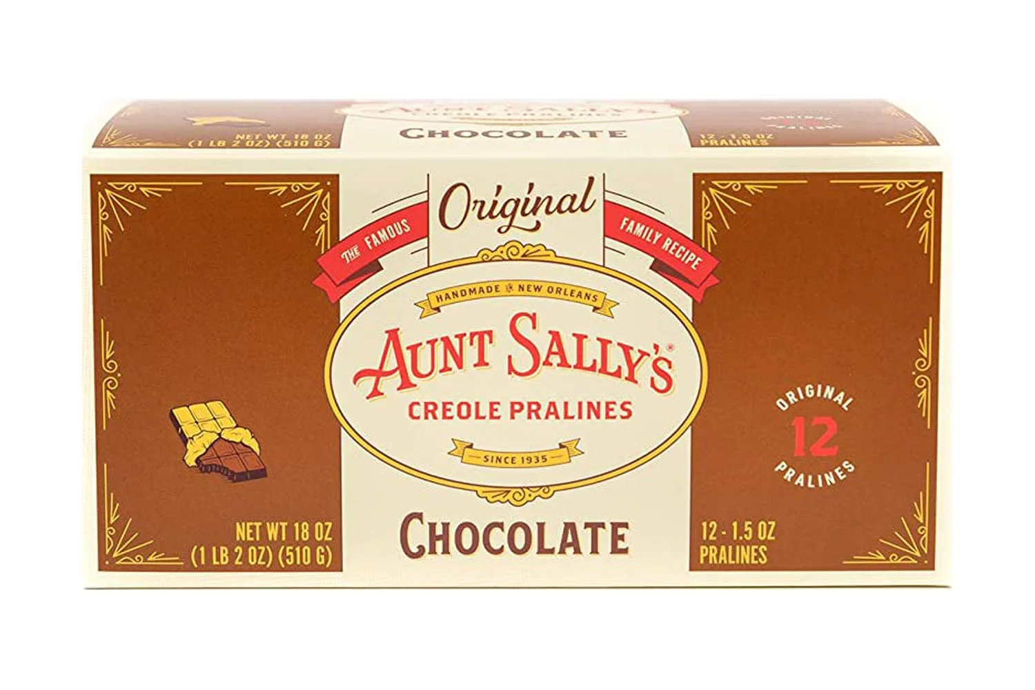 Aunt Sally's Chocolate Praline 12 Pack