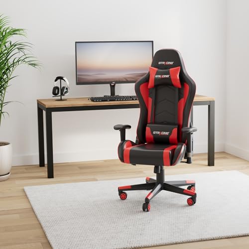 GTRACING Gaming Chair with Speakers Bluetooth Music Video Game Chair Audio Ergonomic Design Heavy Duty Office Computer Desk Chair (Black)
