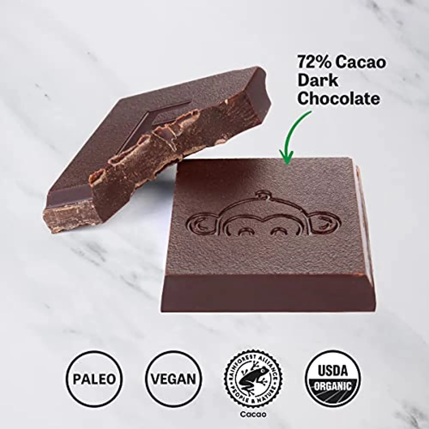 Evolved Chocolate Signature Dark Chocolate Bars, 2.5-Oz. (Count Of 8)