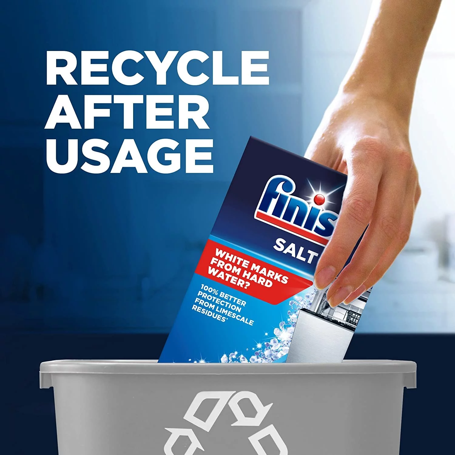 Finish Dishwasher Salt Helps Soften Water to Prevent Limescale and Watermarks, 2 KG