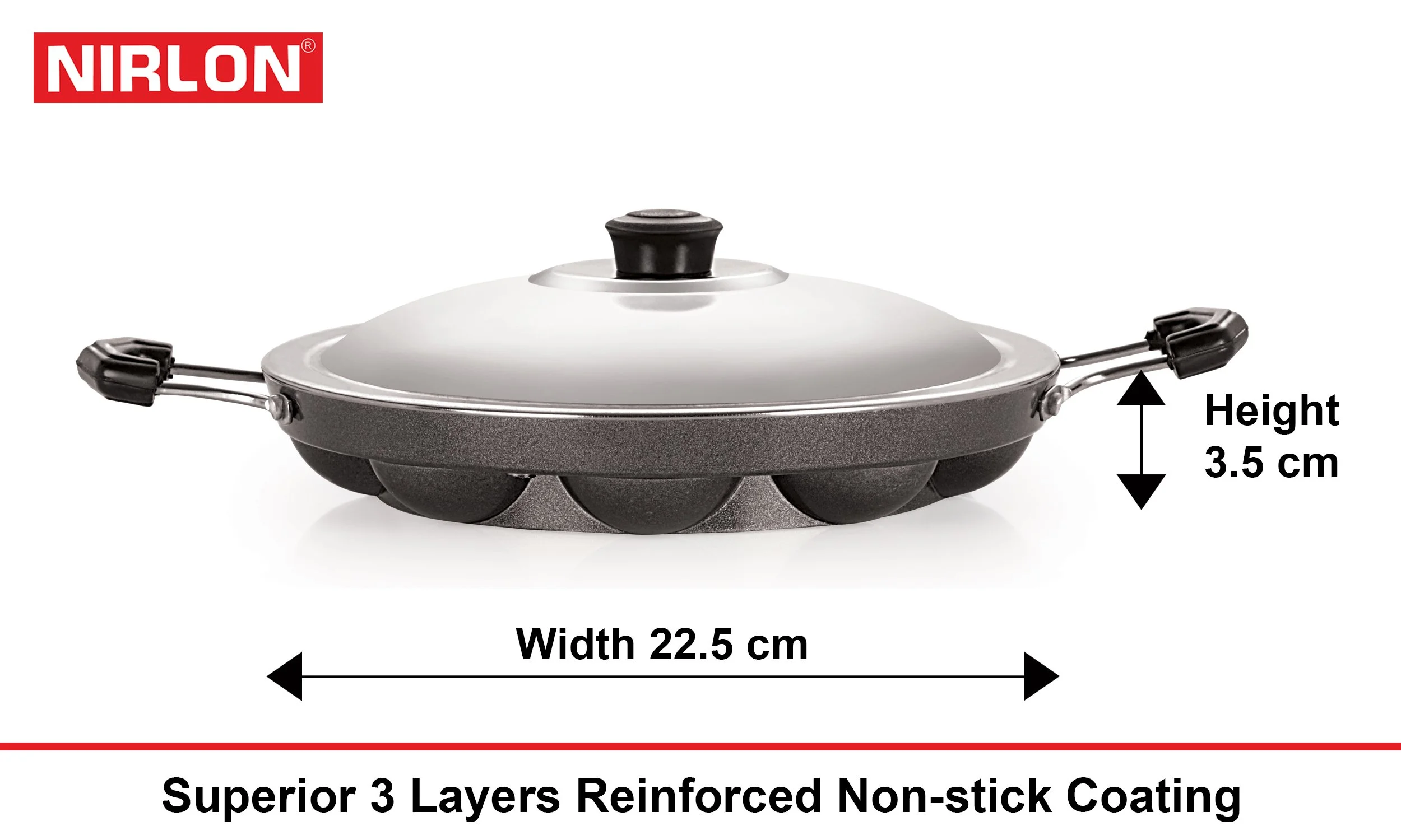 Nirlon Non-Stick Heavy Gauge Aluminium 3 Piece Heat Resistance Kitchenware Combo Gift Set Offer
