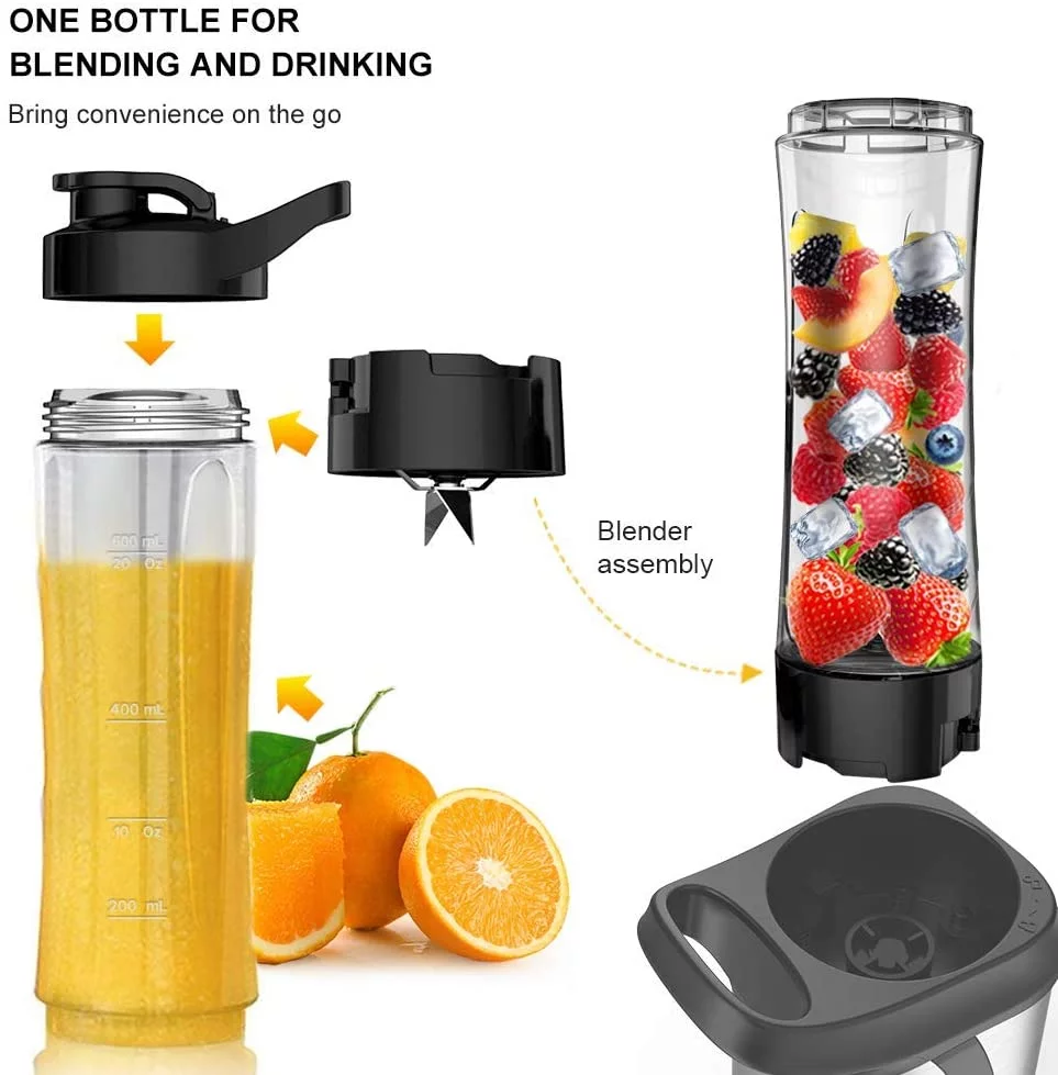 Sboly Single Serve Blender,Personal Blender with 1 Tritan BPA-Free 20Oz Blender Cups