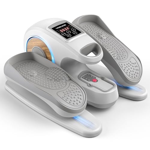 YOSUDA Under Desk Elliptical Electric,Ellipse Leg Exerciser for Seniors,Fully Assembled Seated Pedal Exerciser with Remote Control with Free Footstraps & 10 Adjustable Speeds