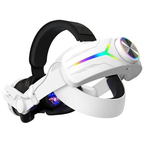RGB Headsets Comfort Head Strap with 12000mAh Battery for Meta Quest 3S - NOT Compatible with Quest 3