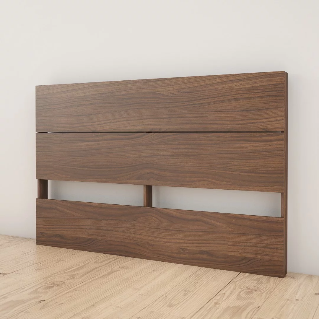 Nexera Queen Size Panel Wood Headboard, Walnut