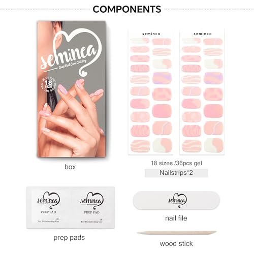 Semi Cured Gel Nail Strips-Easy Apply Christmas Gel Nail Stickers Holiday Semi Cured Manicure Strips with Sparkling Xmas Designs (Classic Yule)