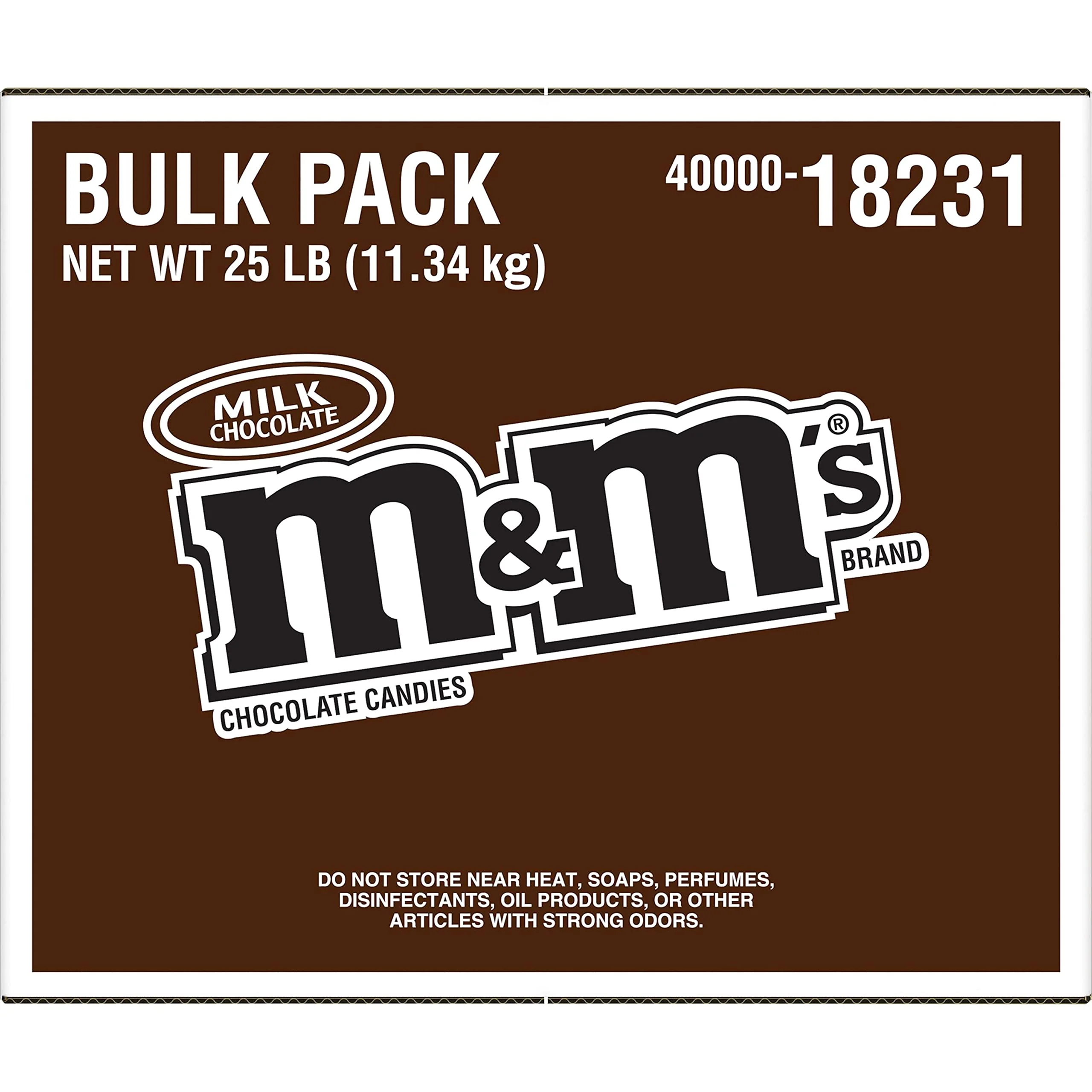 M&M,S M&Ms Milk Chocolate Candy 25Lb Bulk Box, 25 Ounce