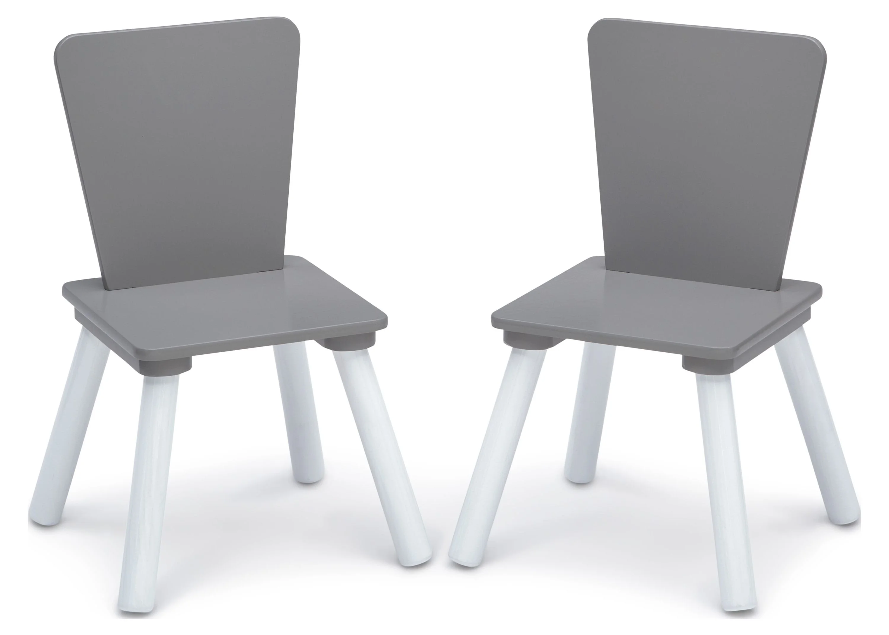 Delta Children 4-Piece Toddler Playroom Set, Grey/White