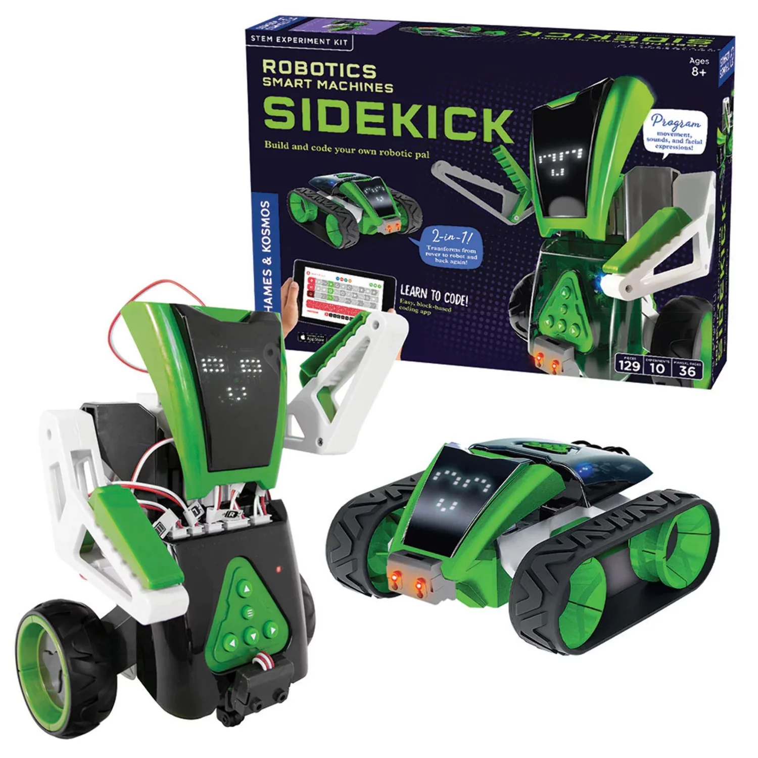 Thames & Kosmos  4-Wheeled Rover Robotics Sidekick Smart Machines Toys