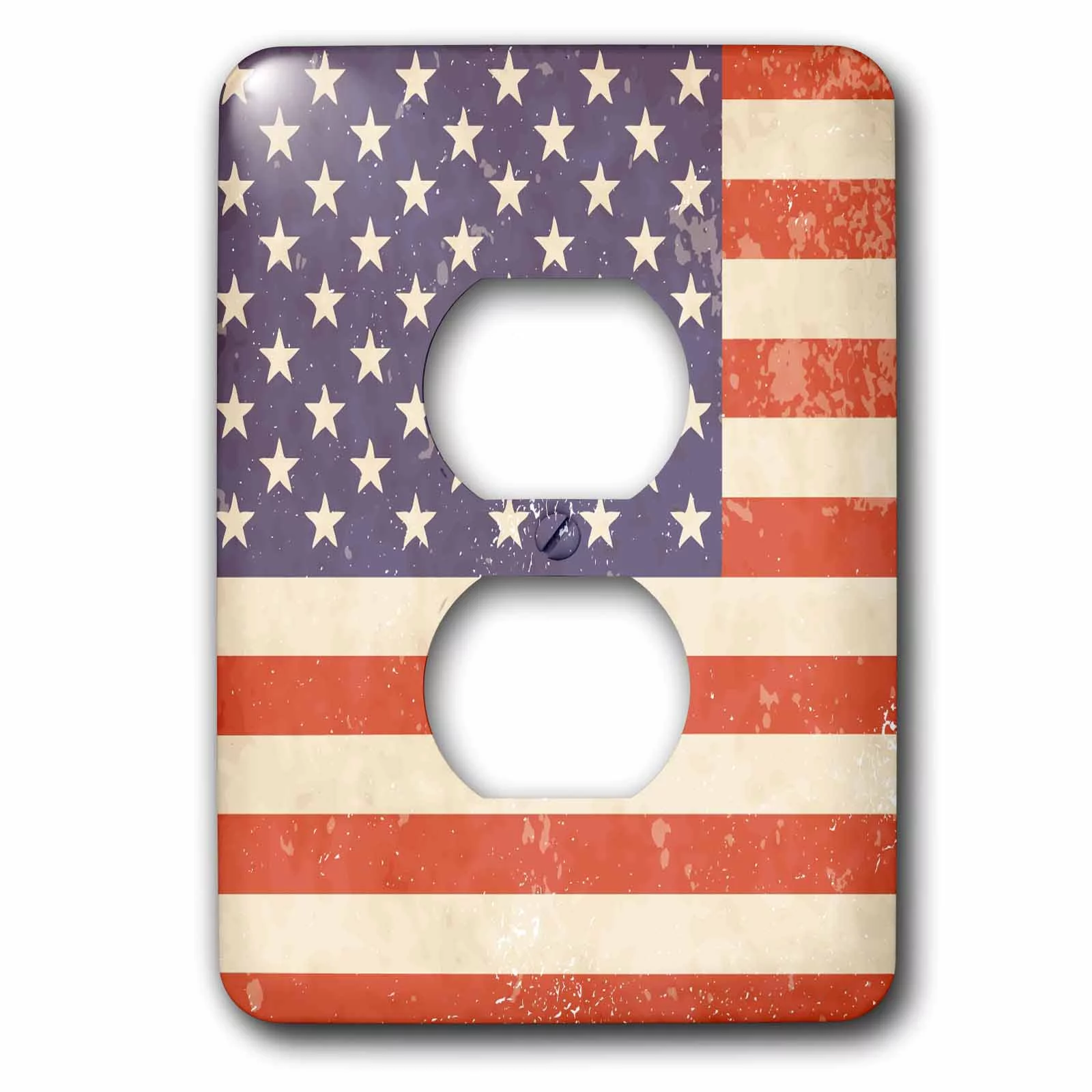 USA American Flag grunge style 2 plug outlet cover lsp-162274-6