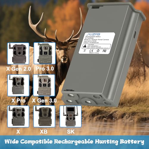 Reveal Hunting Camera Lipo Lithium Battery for Tactacam Battery Pack Compatible for Trail & Game Camera Pro 3.0, X Pro, X Gen 3.0, X Gen 2.0, X, Pro 3.0, XB, SK for Tactacam Reveal Cellular Trail