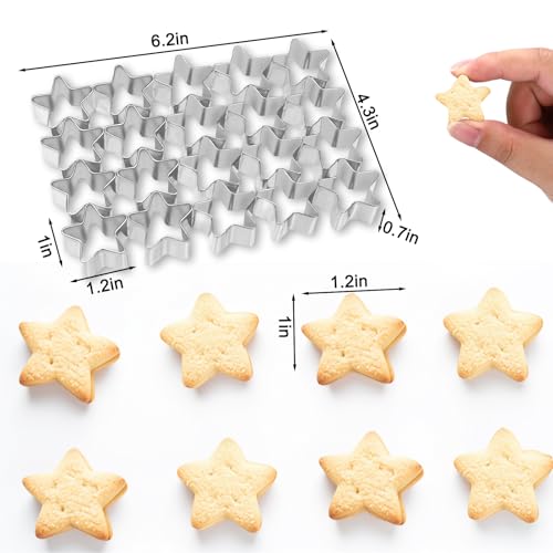AIERSA Mini Gingerbread Cookie Cutter,Small Christmas Cookie Cutters,1 Inch Tiny Gingerbread Man Shapes Cookie Cutter,20 Cavity Metal Stainless Steel Christmas Cookie Cutters