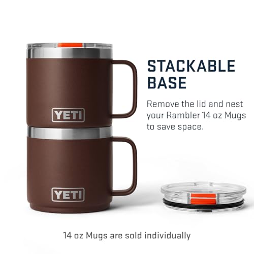 YETI Rambler 14 oz Stackable Mug, Vacuum Insulated, Stainless Steel with MagSlider Lid