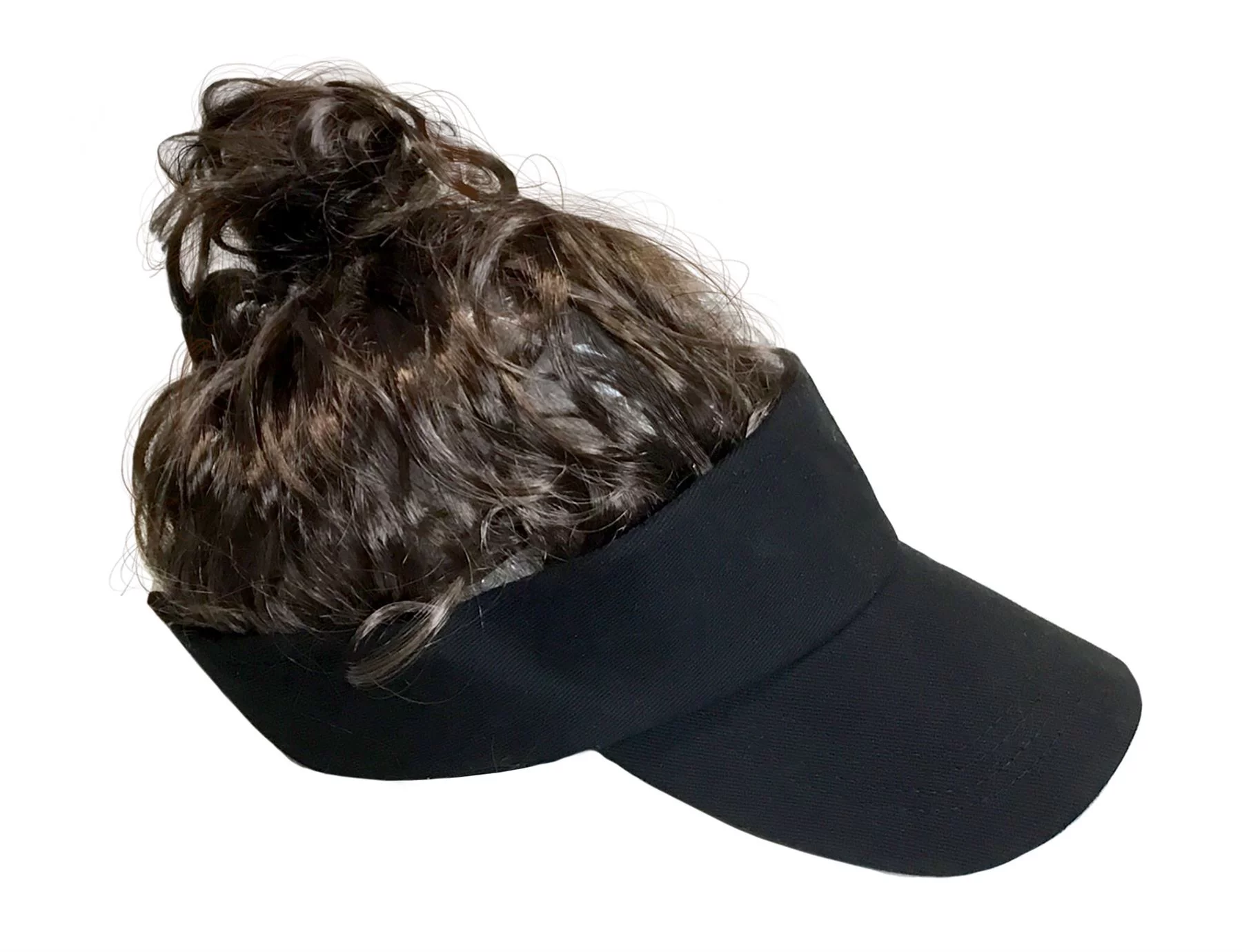 Billy Ray Man Bun Visor Brown Wig red neck mens hillbilly halloween costume