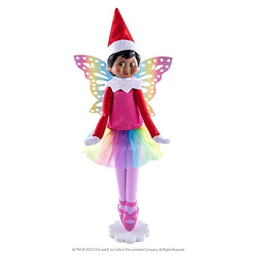 The Elf on The Shelf Scout Girl (Light Tone/Blue Eyed Girl) with Magifreez Rainbow Snow Pixie - Multi-Item Bundle