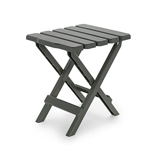Camco 21045 Small Quick-Folding Adirondack Table, Plastic, Taupe