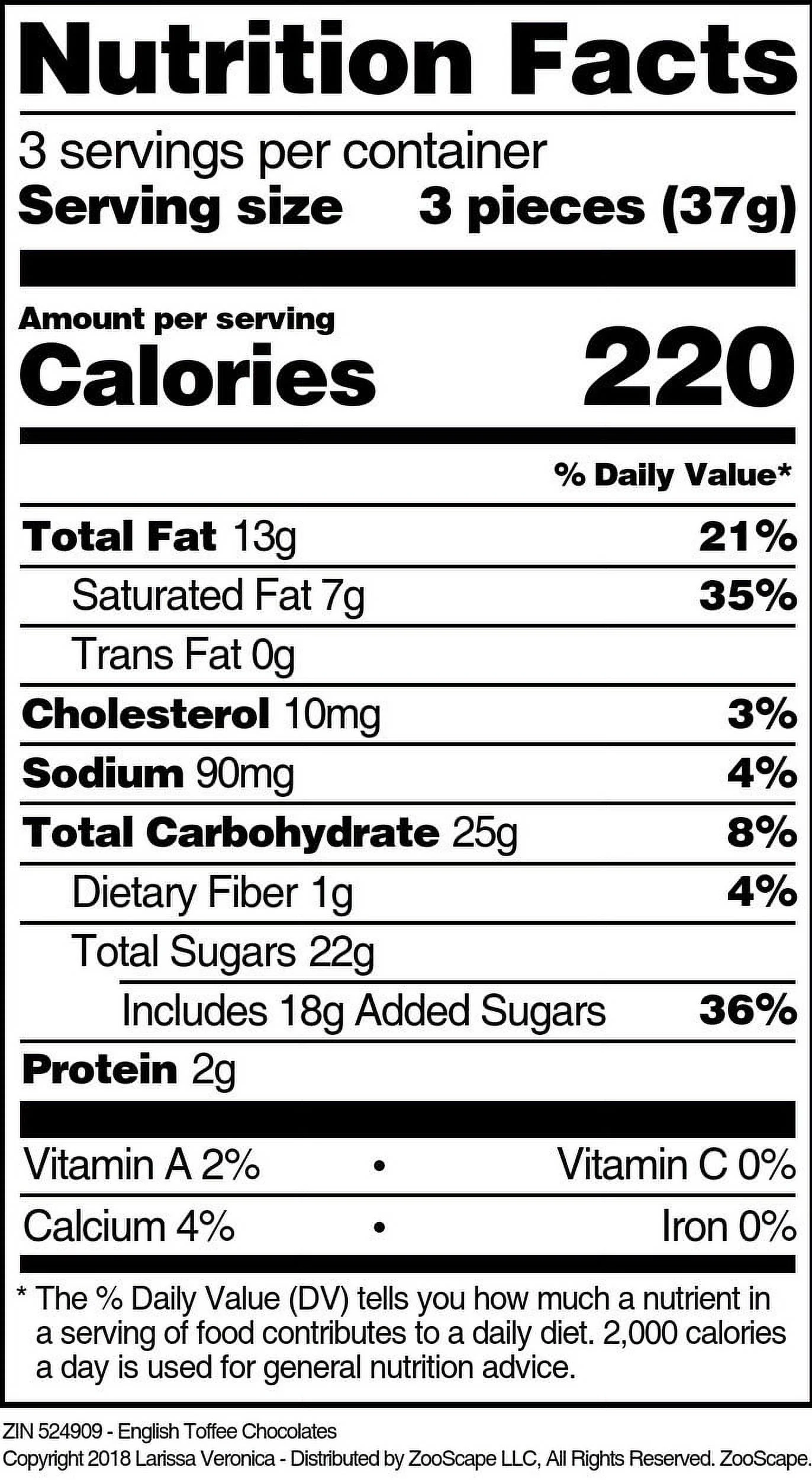 Larissa Veronica English Toffee Chocolates, (4 oz, 3-Pack, Zin: 524909)