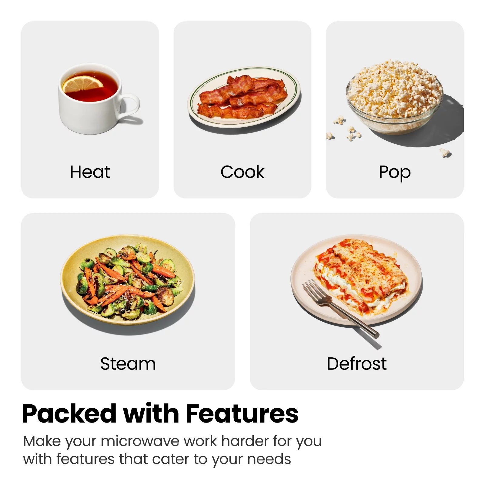 Chefman 1.3 Cu Ft Countertop Microwave Oven w/ Digital Controls, 1000 Watts - Stainless Steel, New