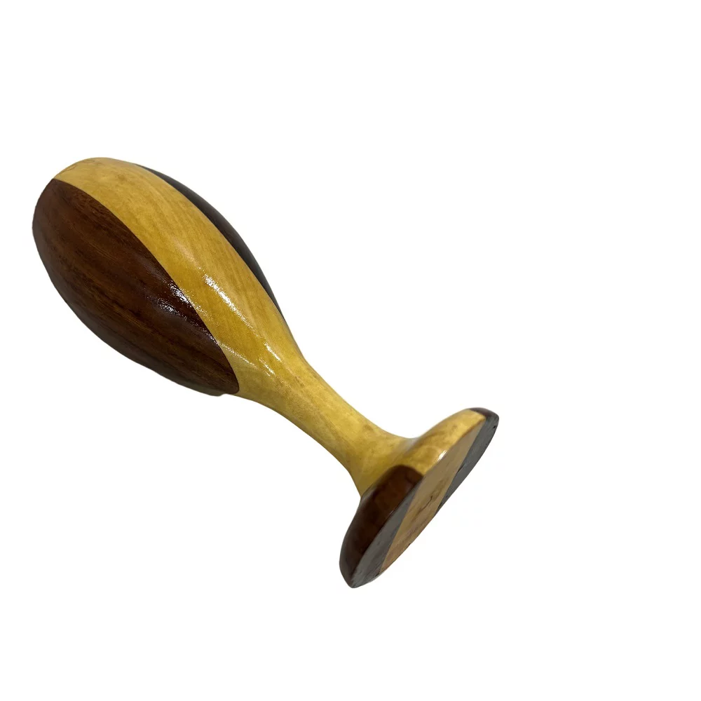 CollectiblesBuy Handmade Wooden Goblet Mango and Teak Wood Wine Drinking Glass Light and Dark Brown