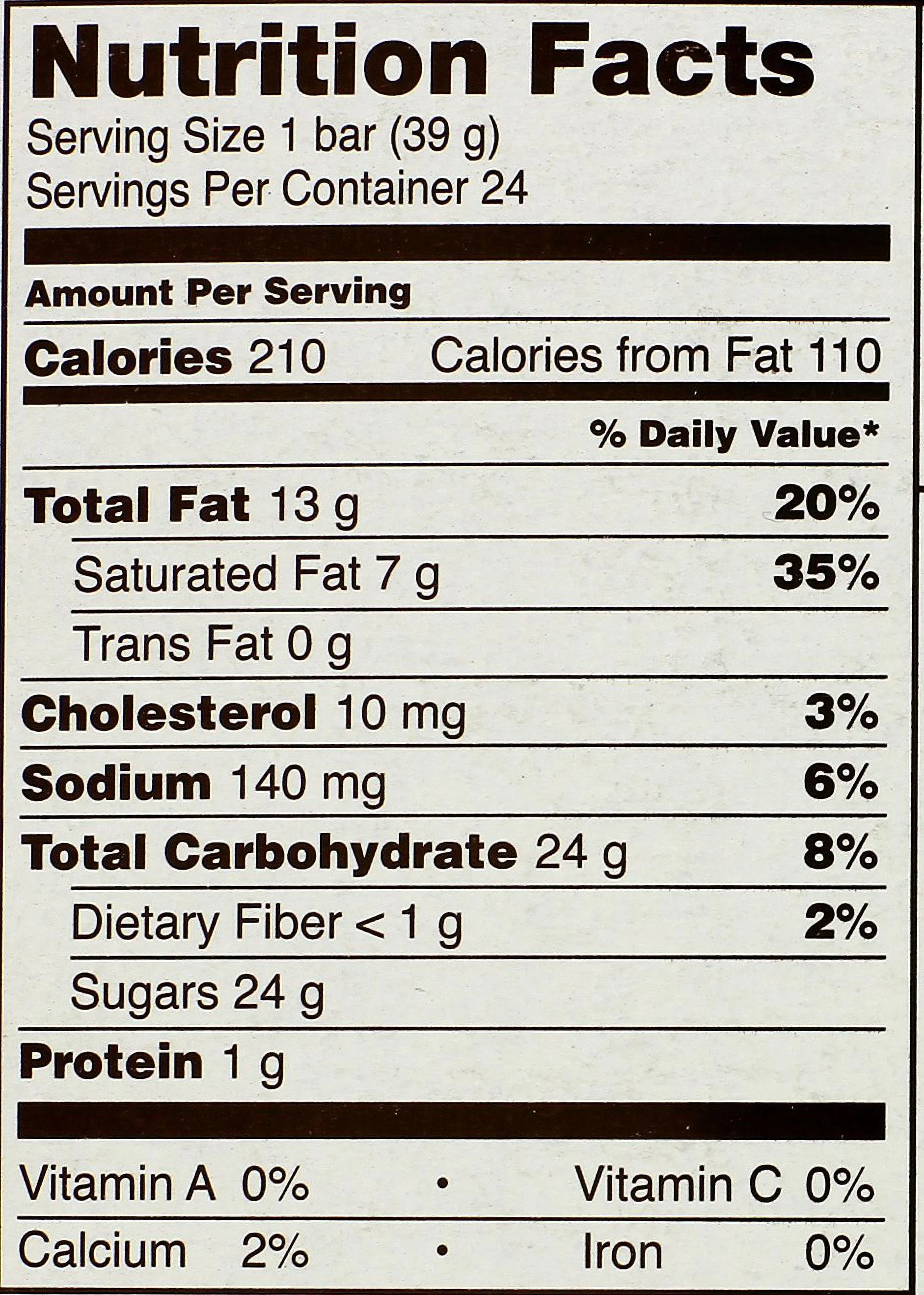 Toffee Bar, 1.4-Ounce Bars (Pack Of )