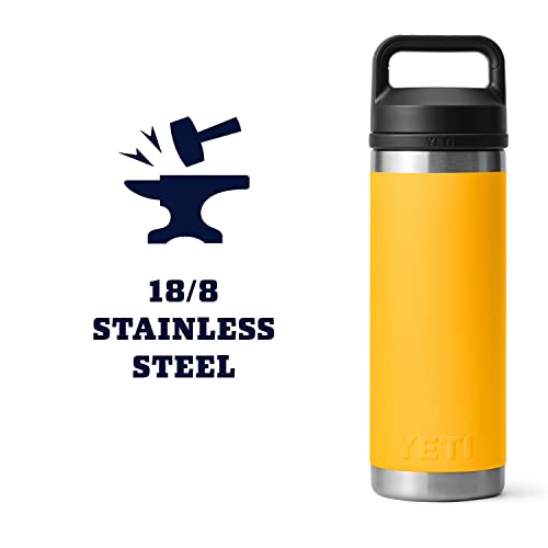 YETI Rambler 18 oz Bottle, Vacuum Insulated, Stainless Steel with Chug Cap, Sandstone Pink