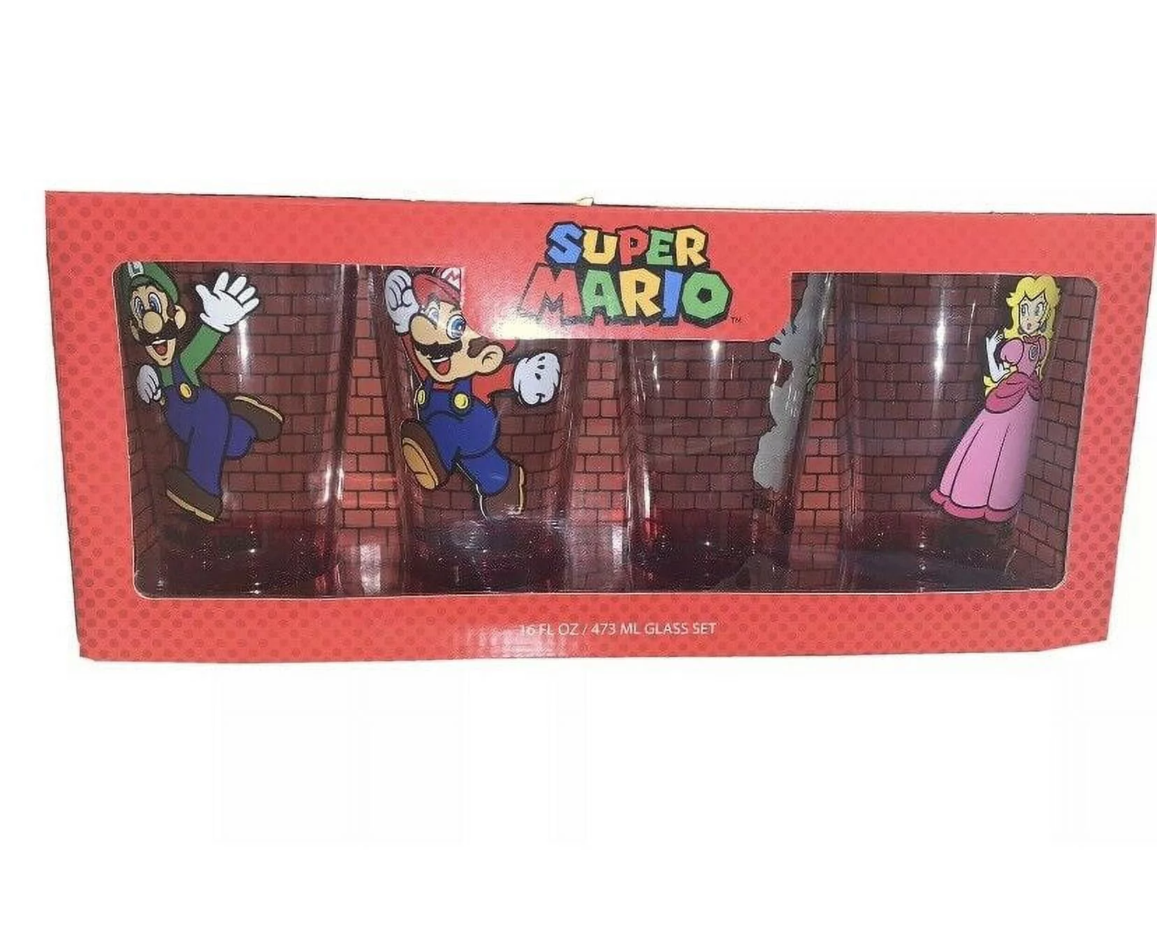 Super Mario Collectible Glass Set 16 FL OZ