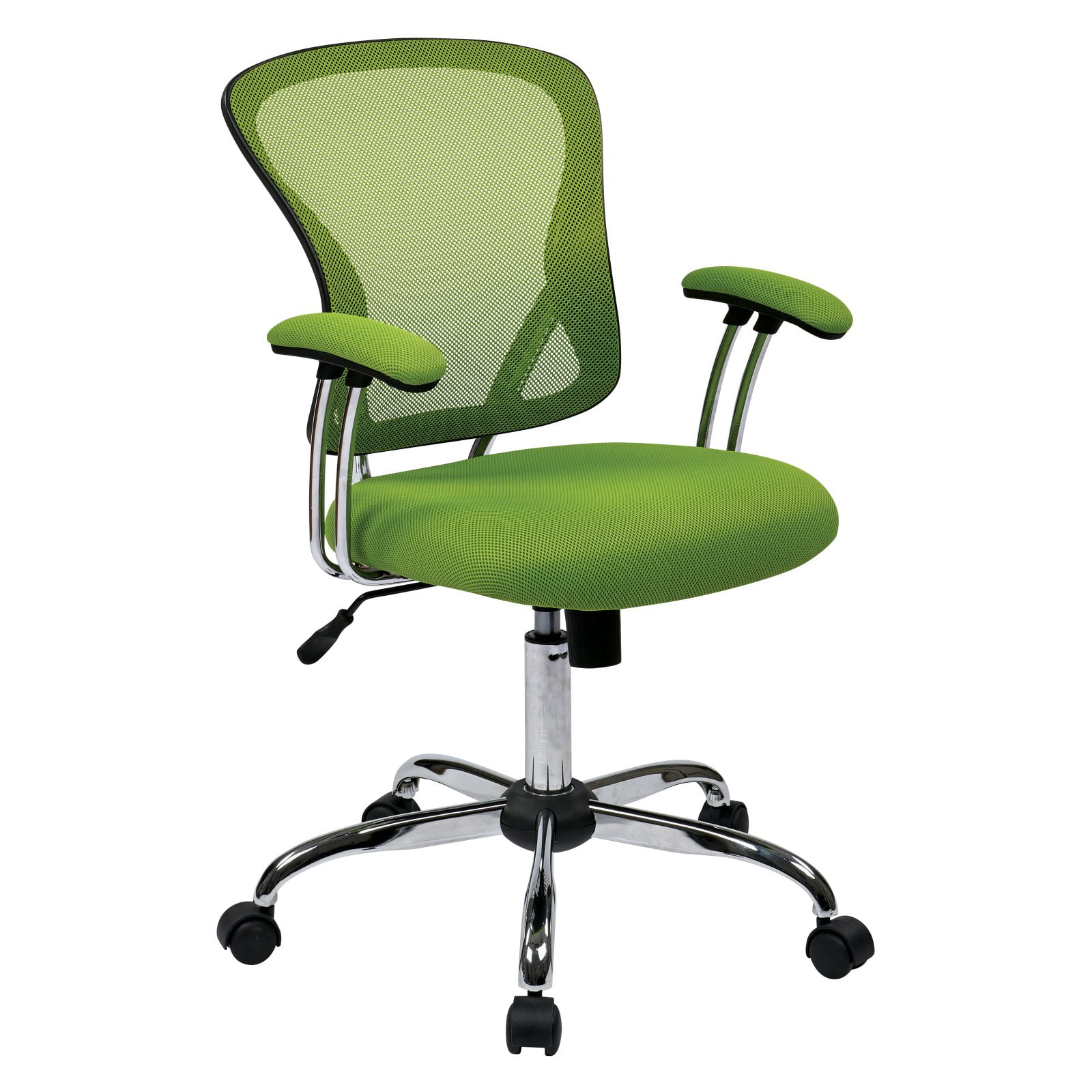 OSP Home Furnishings Juliana Task Chair with Green Mesh Fabric Seat