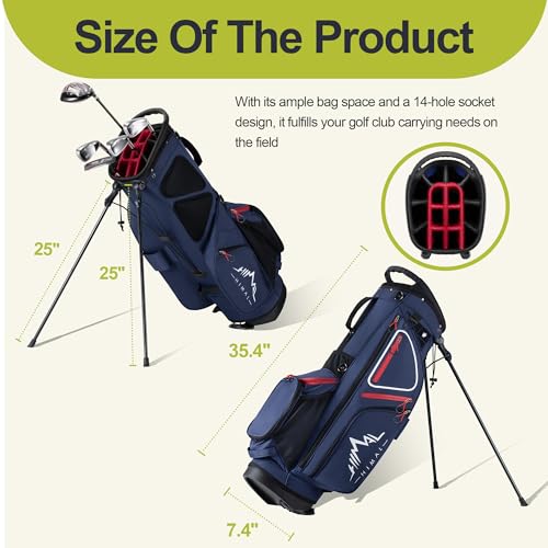 14 Way Golf Stand Bag, Golf Bags for Men with Stand, Top Dividers Ergonomic with 10 Pockets