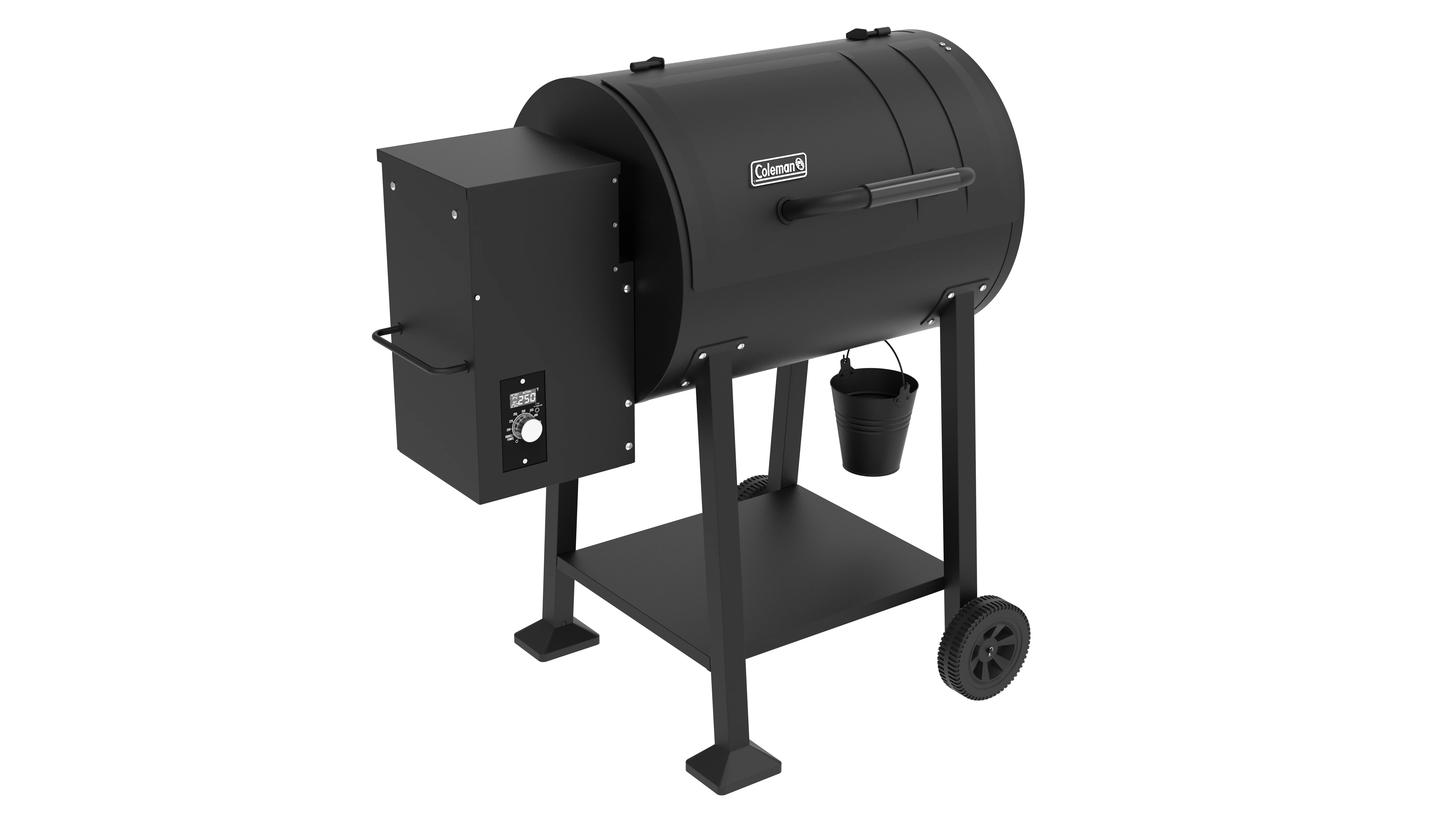 Coleman Cookout Wood Pellet Grill and Smoker with 690 Square Inches Total Cooking Area, Heavy Duty  Outdoor BBQ Grill, Black