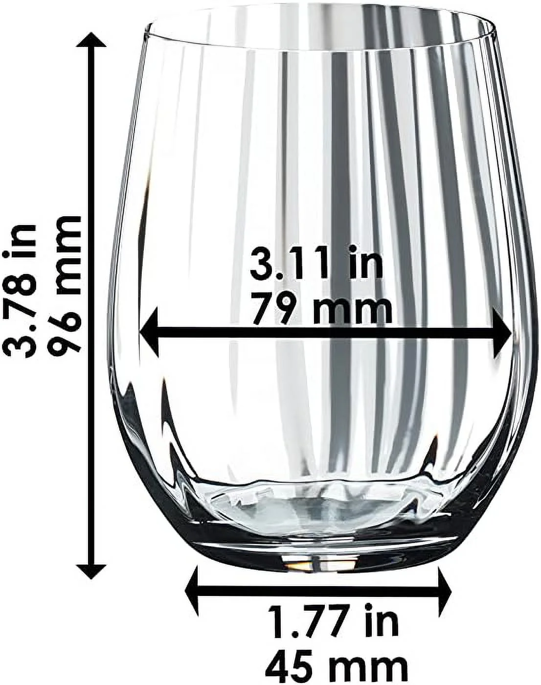 Optical Glass O Whisky, Set Of 2, 12.13Fl Oz