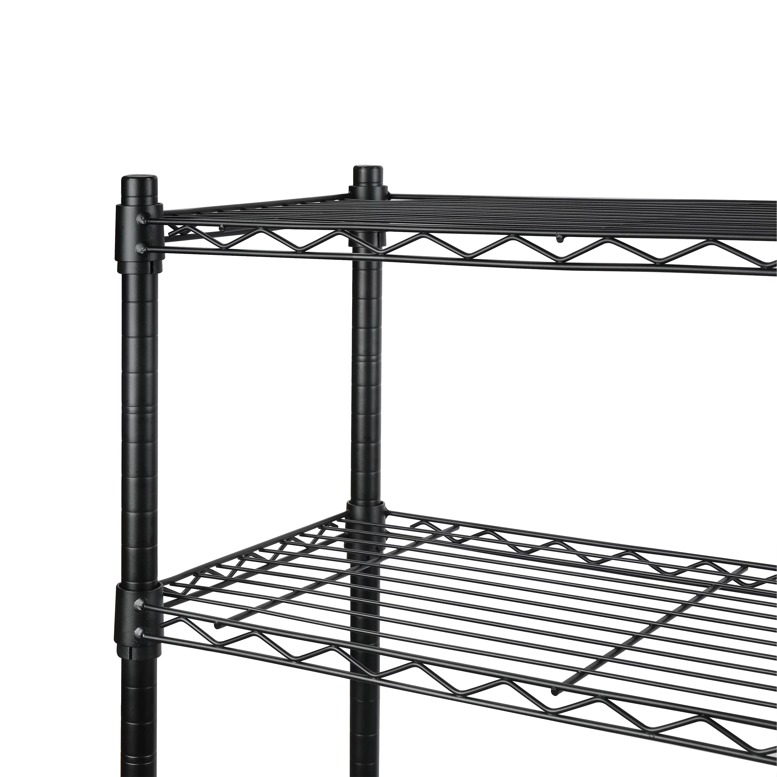 Hyper Tough 4 Tier Wire Shelf Unit, Black, 1400 lb. Capacity