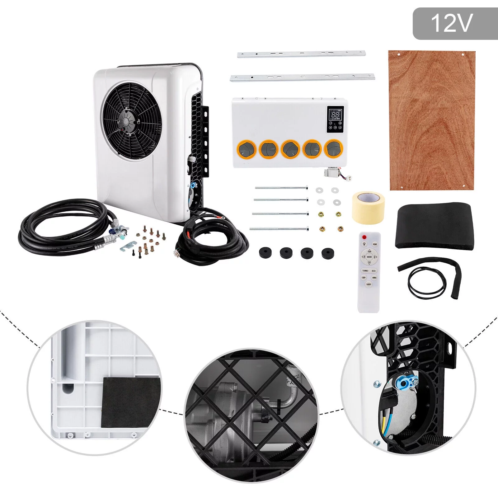 MONIPA Air Conditioner Mini Split AC 6800 BTU ONLY COLD 12V w/Remote Control