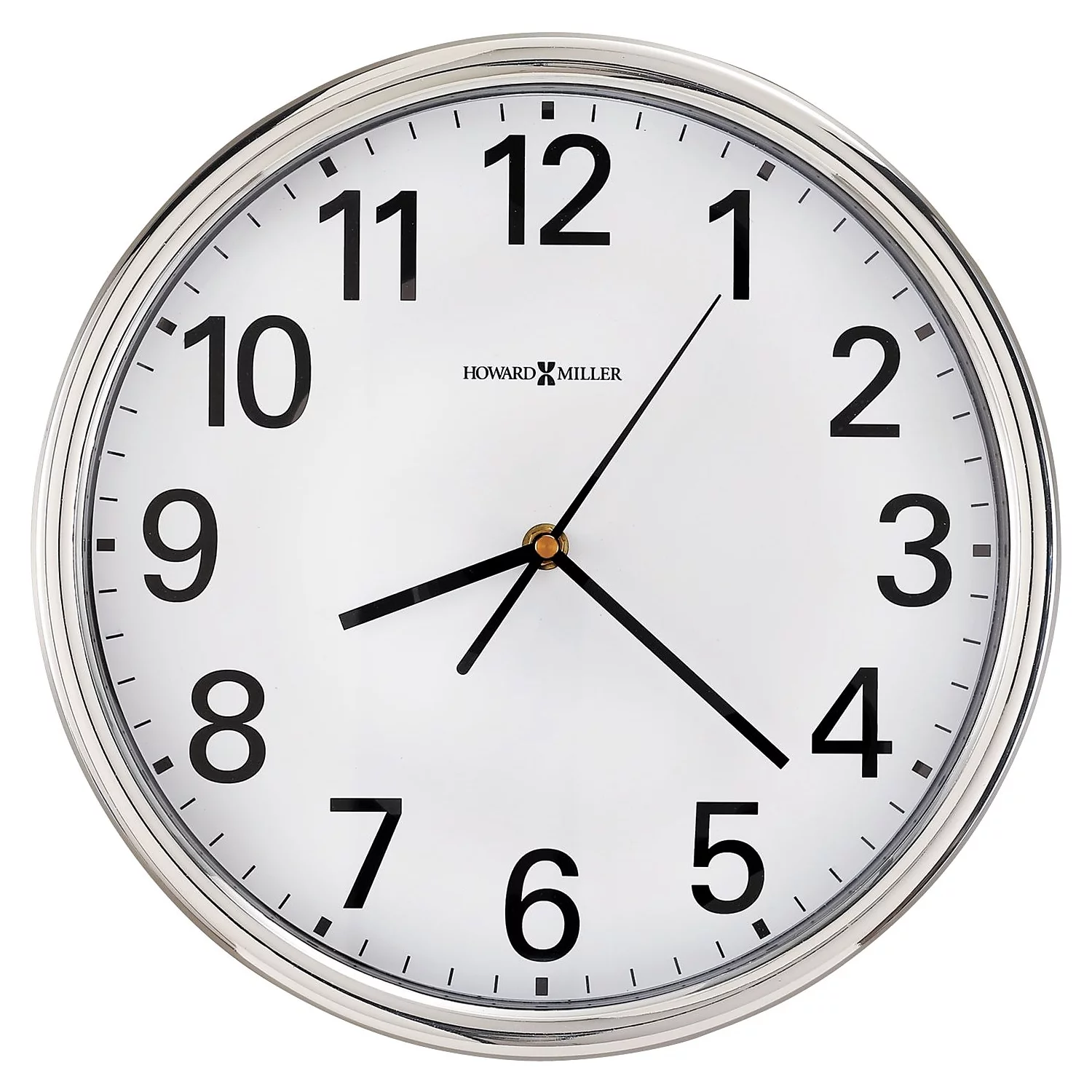 Howard Miller 625-561 Hamilton 12 in. Silver Frame Wall Clock