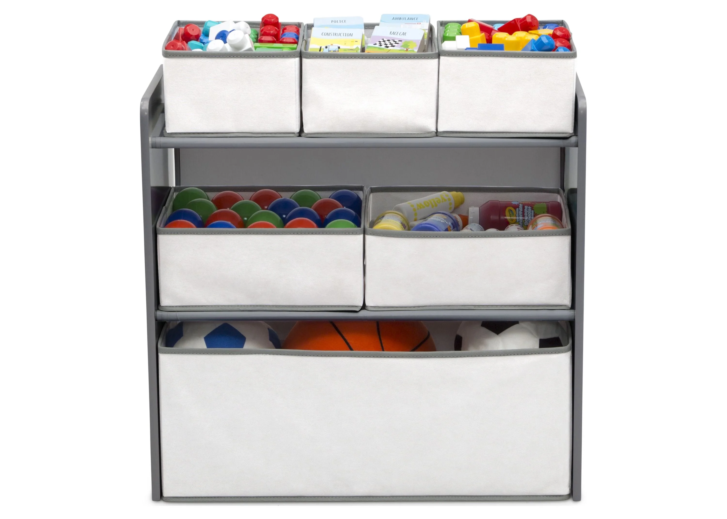 Delta Children 4-Piece Toddler Playroom Set, Grey/White