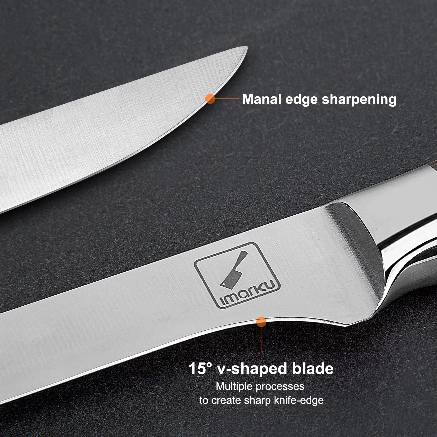 imarku | 6-Inch Boning Knife German High Carbon Stainless Steel Professional Grade Boning Fillet Knife Pakkawood Handle