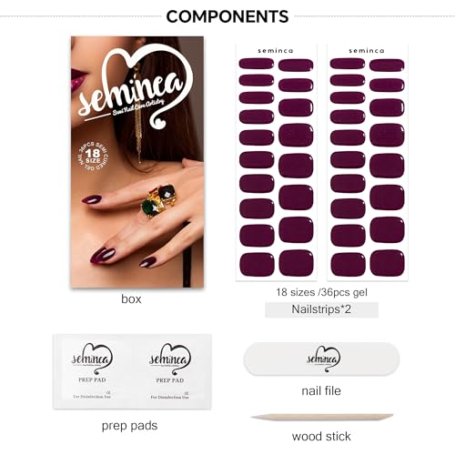 Semi Cured Gel Nail Strips-Easy Apply Christmas Gel Nail Stickers Holiday Semi Cured Manicure Strips with Sparkling Xmas Designs (Classic Yule)