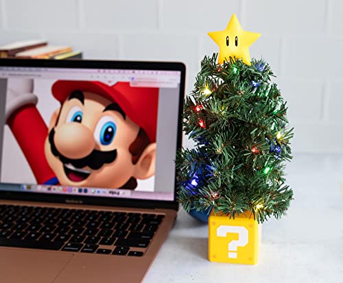 Nintendo Super Mario Bros. Super Star LED USB-Powered Light-Up Desktop Holiday Tree