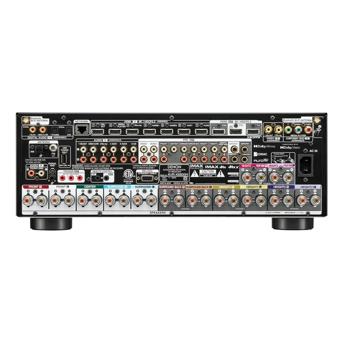 Denon AVR-X6800H 11.4 Channel 8K Home Theater Receiver with Dolby Atmos/DTS:X and HEOS Built-In