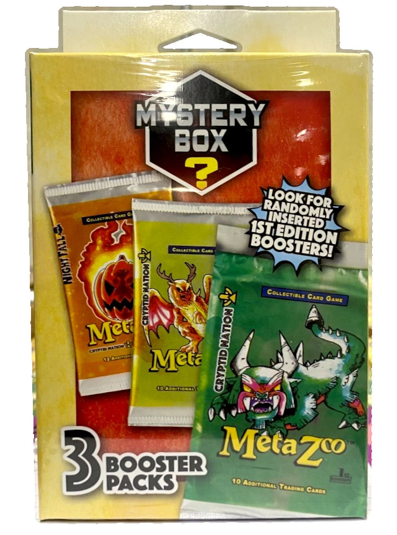 MetaZoo Mystery Trading Card Hanger Box with 3 Assorted Boosters Packs Inside