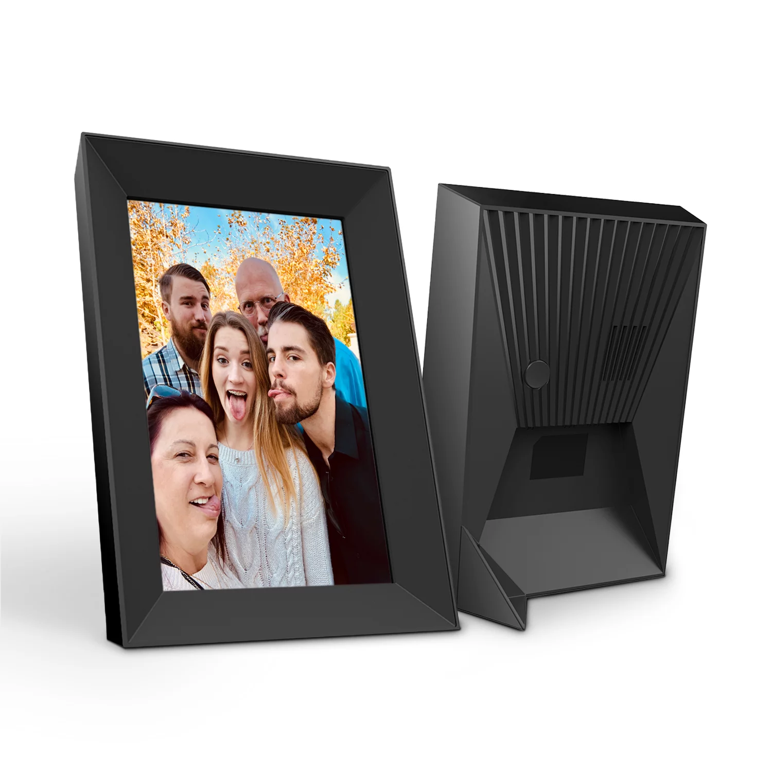 eco4life - 8” Wi-Fi Digital Picture Frame - Ultra HD Wide Angle IPS Touch Screen Display - App Control for Sharing Photos and Videos with Your Family and Friends - Compatible with Alexa
