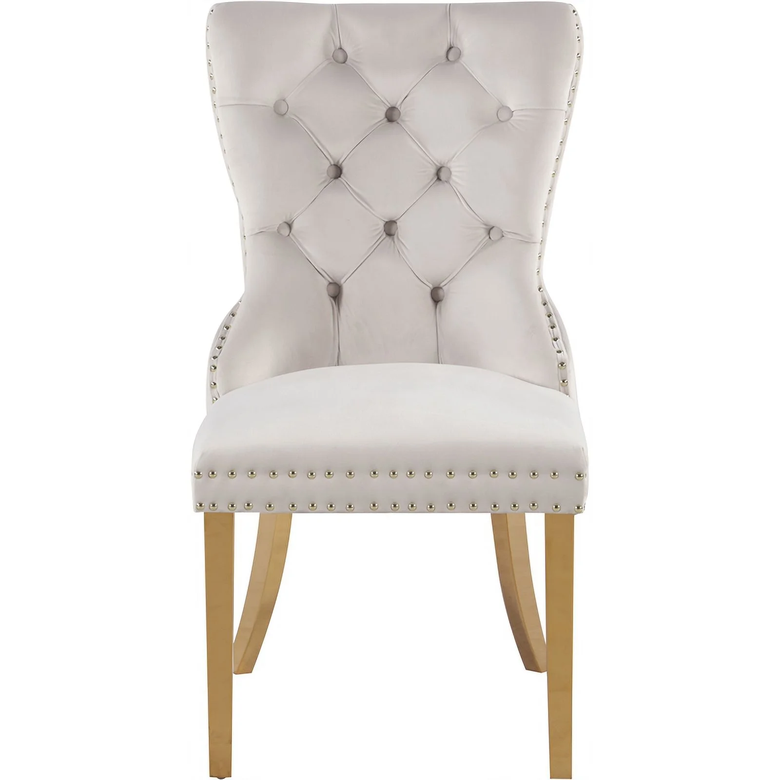 Meridian Furniture Carmen Cream Velvet Dining Chairs (Set of 2)