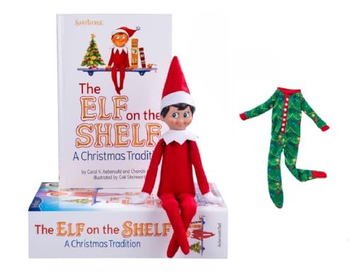 The Elf on the Shelf Blue Eyed Boy Scout Elf with Claus Couture Good Night, Sleep Tight