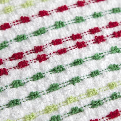 Ritz Pebble Bar Mop, Holiday Red-Green, 4 Towel Set