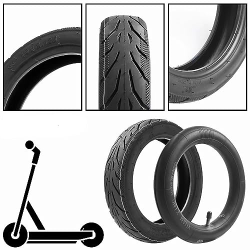 MIMIRACLE 10 x 2.125 Rubber Pneumatic Tire & Inner Tube Set Compatible with Segway Ninebot F Series Electric Scooters - Fits F20, F25, F30, F40
