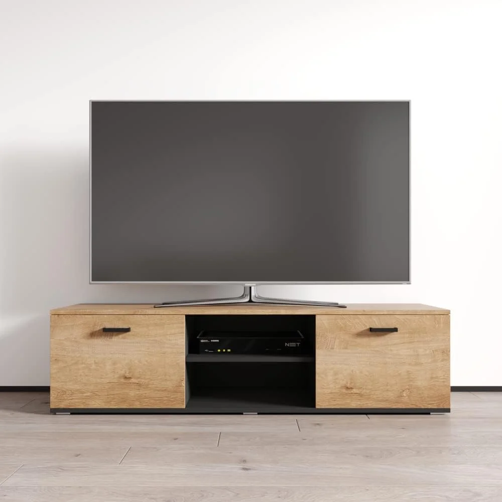 Soho S4 TV Stand For Tvs Up To 65", Modern High Gloss 55" Entertainment Center, TV Media Console With Storage Cabinets