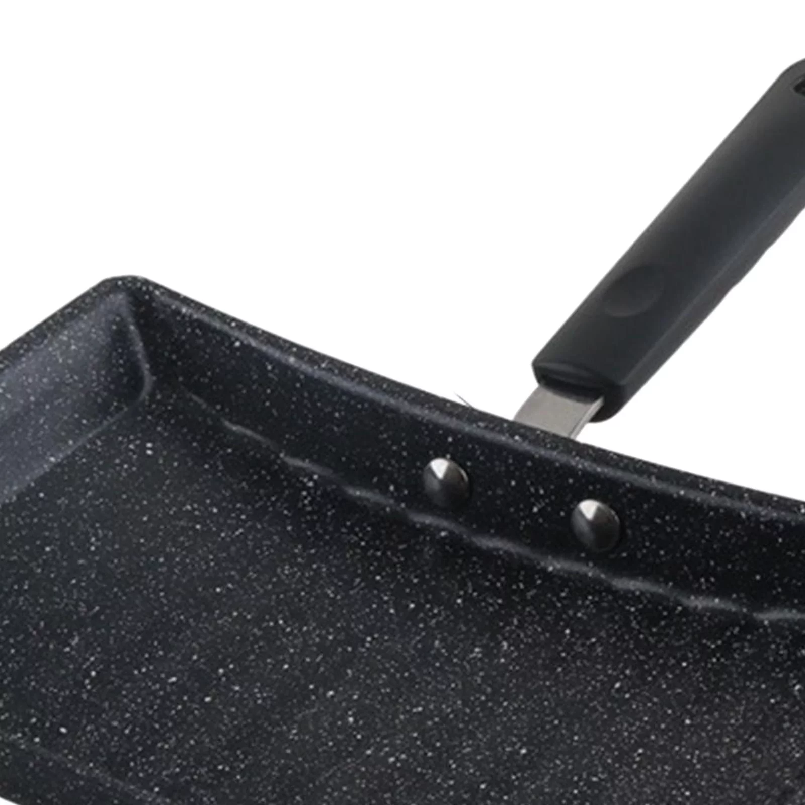 Frying Pan, with Handle Rectangle Bottom Japanese Omelette Fry Roll Steak Breakfast Cooking