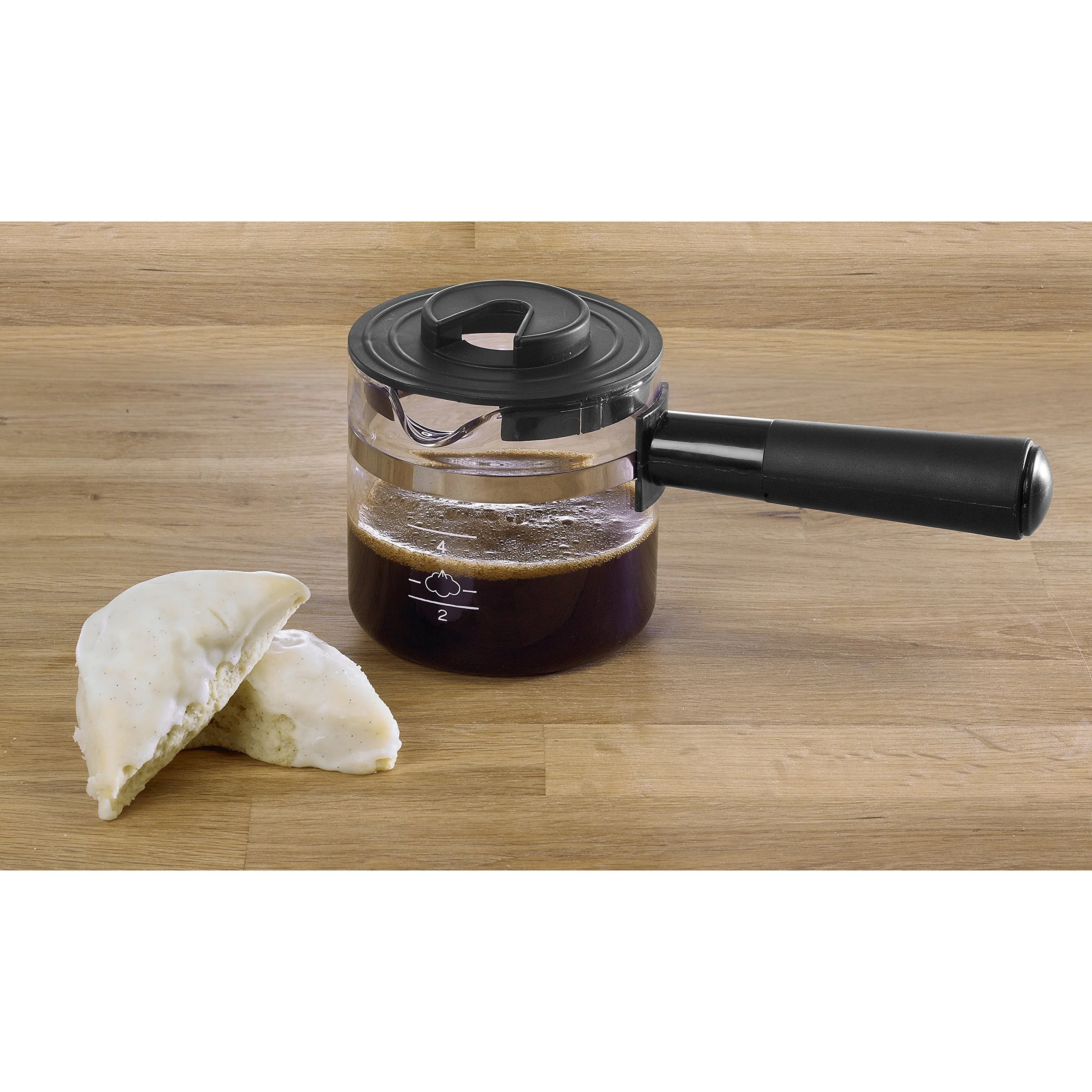 imusa usa gau-18199 espresso maker carafe in gift box, clear