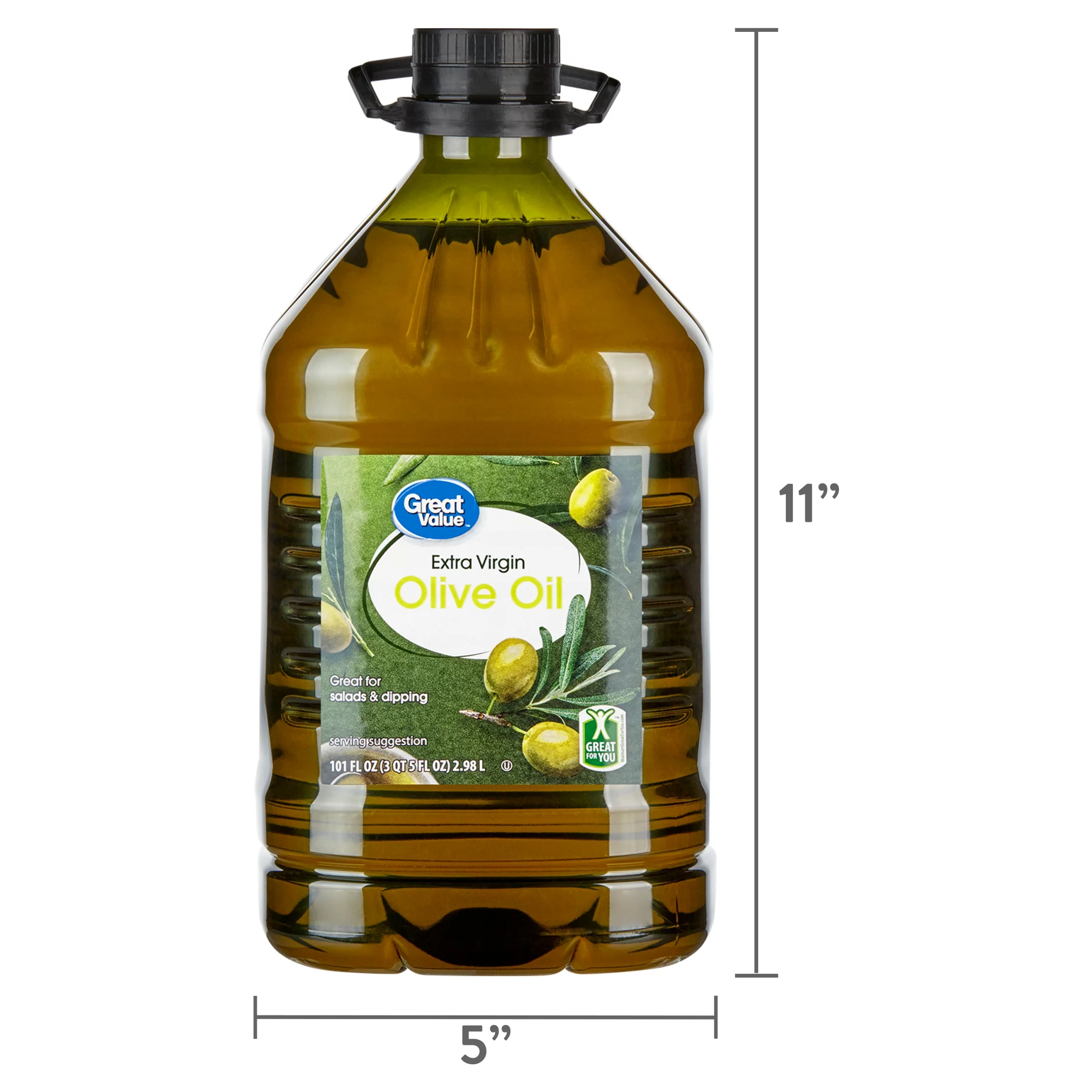 Great Value Extra Virgin Olive Oil, 101 fl oz Bottle